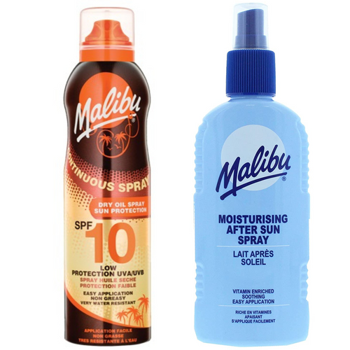 Malibu Suchy Olejek W Aerozolu SPF10 175ml + W Sprayu Po Opalaniu 200m na Arena.pl