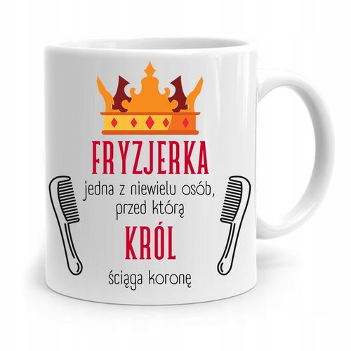 Kubek Dla Fryzjera Barbera Fryzjerka Korona Z Nadrukiem Ze Zdjęciem na Arena.pl