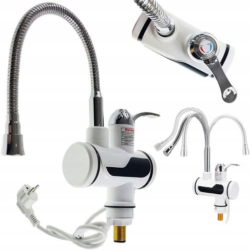 ELEKTRYCZNY PRZEPŁYWOWY PODGRZEWACZ WODY FLEX Z LCD GIĘTKIM KRANEM na Arena.pl