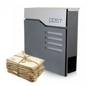 SKRZYNKA POCZTOWA ZE STALI NIERDZEWNEJ GAZETNIK GRAFIT ZEWNĘTRZNA