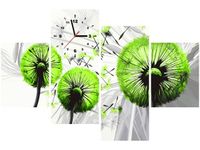 120CM 80CM ZEGAR 4 ELEM DMUCHAWCE KOLORZE LIMONKI OBRAZ ŚCIENNY