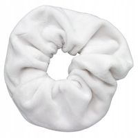 Gumka do włosów scrunchies welur biały