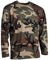 Koszulka US woodland brunatna oliwkowa długi rękaw 170 g / m²