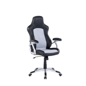 Fotel biurowy regulowany ekoskóra czarno-szary EXPLORER