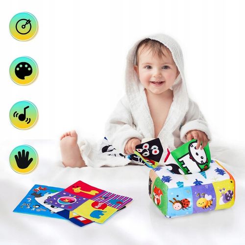 SORTER PUDEŁKO Z CHUSTECZKAMI ZWIERZĄTKA PLUSZOWE MONTESSORI SENSORYCZNE na Arena.pl