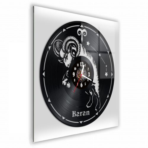 Zegar Ścienny z płyty winylowej na lustrze ZNAKI ZODIAKU 12 wzorów  30x30 na Arena.pl