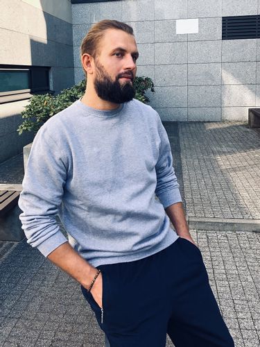 Bluza męska bawełniana szara Waldemar Rozmiar - S na Arena.pl