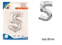 BALONY FOLIOWE CYFERKI BALON FOLIOWY CYFRA 5 80CM