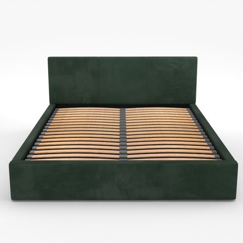 ŁÓŻKO TAPICEROWANE 140x200 ŁÓŻKO PODWÓJNE Z POJEMNIKIEM BUTELKOWA ZIELEŃ na Arena.pl