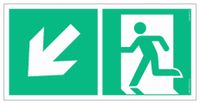 Kierunek Do Wyjścia Ewakuacyjnego W Dół W Lewo 300