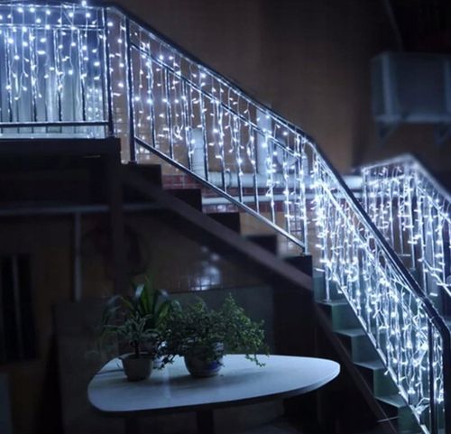 SOPLE 500 LED KURTYNA LAMPKI ZEWNĘTRZNE IP44 FLASH Białe Zimne 25m na Arena.pl