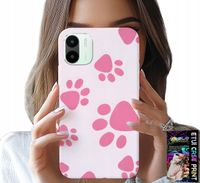 ETUI DO XIAOMI REDMI A1 - RÓŻOWE PSIE ŁAPKI, PLECKI, OBUDOWA CASE