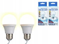 2x ŻARÓWKA LED USB LAMPKA LAMPA TURYSTYCZNA KEMPINGOWA POD NAMIOT BIWAK 5W