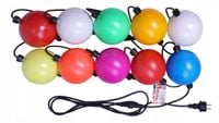 LAMPKI CHOINKOWE LED-10 DUŻE KULE ZEWNĘTRZNE MIX