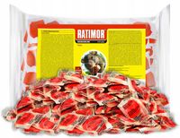 RATIMOR NA MYSZY PASTA CZERWONA NA SZCZURY 1,5KG BROMADIOLONE