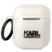 karl lagerfeld kla2hnchtct airpods 1/2cover transparent ikonik
