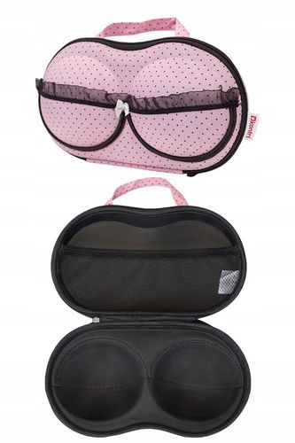 Stylowe etui na bieliznę biustonosz podróż różowe Kontri E1001 na Arena.pl