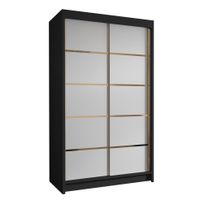 SZAFA przesuwna VERTIGO IV 180cm lustro ZŁOTE UCHYWTY pojemna garderoba