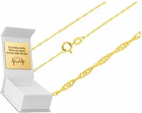 ZŁOTY ŁAŃCUSZEK SKRĘCANY SPLOT SINGAPUR 45 CM DELIKATNY UNISEKS NA PREZENT