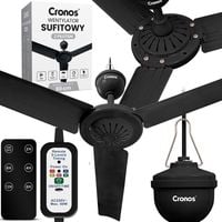 WENTYLATOR WIATRAK SUFITOWY + PILOT + TIMER 90CM