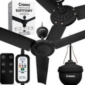 WENTYLATOR WIATRAK SUFITOWY + PILOT + TIMER 90CM