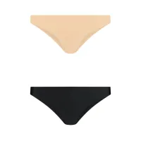 bye bra invisible brazilian xl - bezszwowe majtki nude i black (2 szt.)