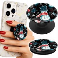 Uchwyt do telefonu Popsocket na palce/stojak BAŁWAN ŚWIĄTECZNE WZORY