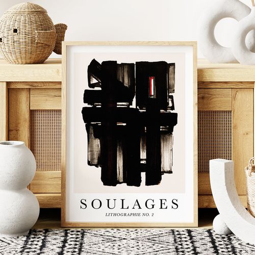 Plakat soulages abstrakcja obraz 40x50 cm na Arena.pl