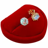 Złote KOLCZYKI AURORE MIENIĄCE SIĘ WKRĘTKI ANTYALERGICZNE CODZIENNE