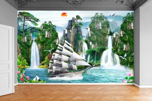 Fototapeta WODOSPAD ŻAGLÓWKA 390x280 na Arena.pl