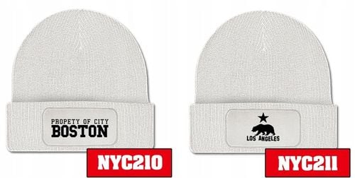 CZAPKA ZIMOWA KLASYCZNA BIAŁA NYC New York Wzory na Arena.pl