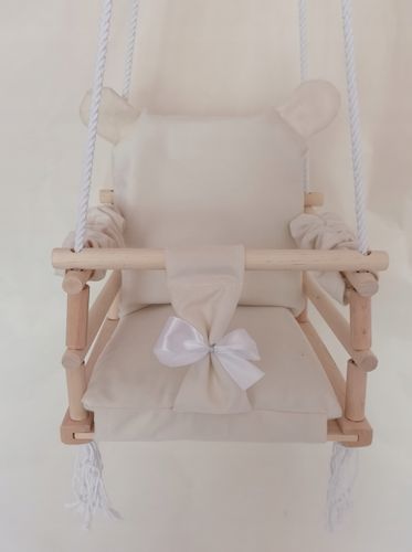 HUŚTAWKA 3w1 DLA DZIECI królik BEŻ dom ogród pokój na Arena.pl