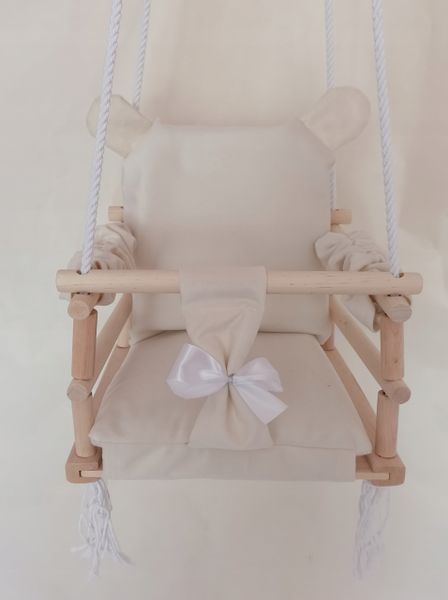 HUŚTAWKA 3w1 DLA DZIECI królik BEŻ dom ogród pokój zdjęcie 6