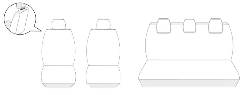 Fiat Panda III 5os. od 2011 Pokrowce dopasowane na miarę zdjęcie 6