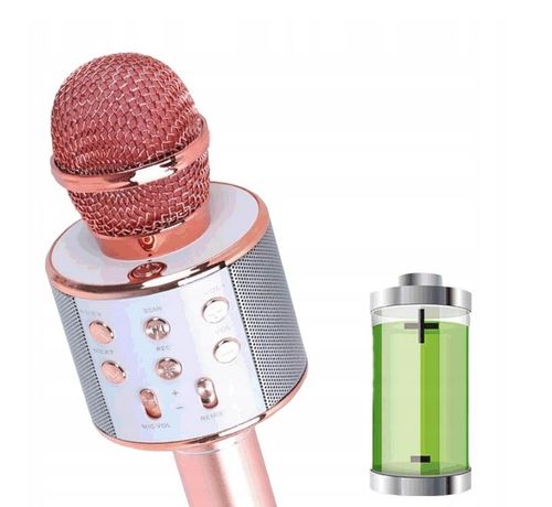 RÓŻOWY SMARTWATCH W KOMPLECIE 3w1 Z MIKROFONEM DO KARAOKE + SŁUCHAWKAMI na Arena.pl