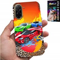 ETUI DO XIAOMI POCO X7 PRO 5G - DLA DZIECI, SAMOCHODY WYŚCIGOWE + SZKŁO