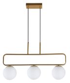 Jove lampa wisząca mosiądz 3x20W G9 klosz biały