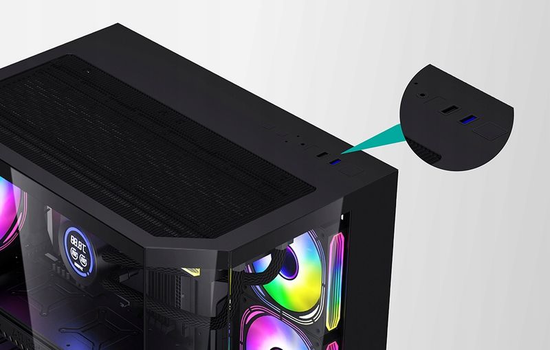 Obudowa DarkFlash FT350 + 5 fans ARGB zdjęcie 8