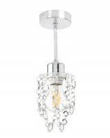 Lampa żyrandol sufitowa chrom kryształowy glamour