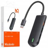 mcdodo przejściówka adapter hub usb-c rozdzielacz rozgałęźnik 3x usb sd/tf