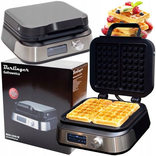 Gofrownica XXL z wyświetlaczem LCD | chrupiące gofry, regulacja na Arena.pl
