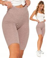 KOLARKI Krótkie Legginsy Wysoki Stan Kryjące Wygodne Gładkie MORAJ L/XL