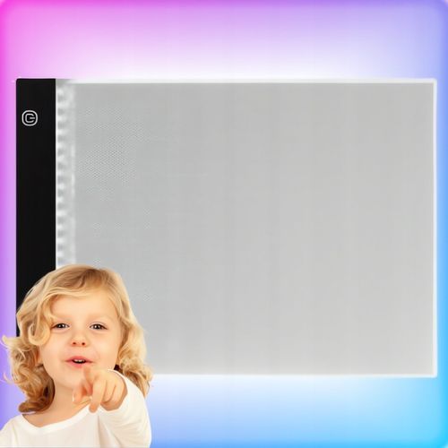 TABLET GRAFICZNY TABLICA DESKA KREŚLARSKA do rysowania kalka LED A4 PREZENT na Arena.pl