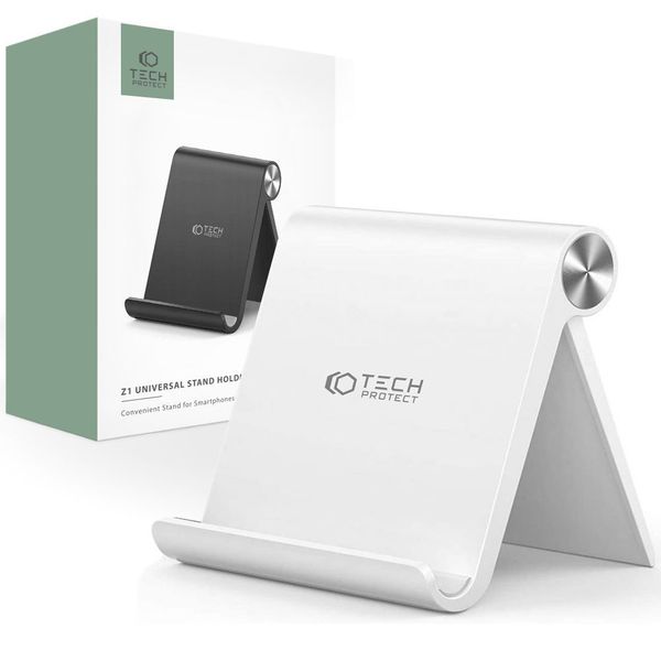 TECH-PROTECT Z1 UNIVERSAL STAND HOLDER SMARTPHONE & TABLET WHITE zdjęcie 1