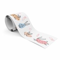 Pasek Dekoracyjny Dla Dzieci Pastelowe Kolorowe KRÓLICZKI Serduszka