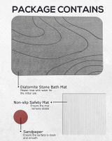 ZORUMAN Antypoślizgowa mata łazienkowa 60 x 39 cm, ciemnoszary rzeka