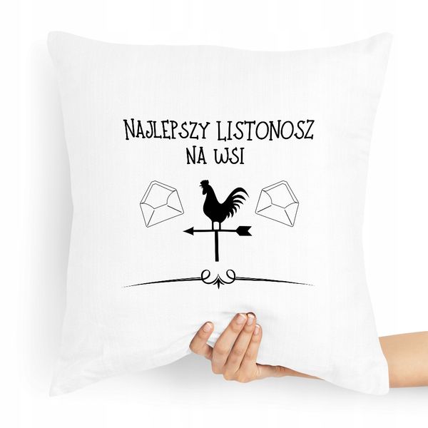 Poduszka Prezent Dla Listonosza Najlepszy Na Wsi Z Nadrukiem Ze Zdjęciem zdjęcie 1