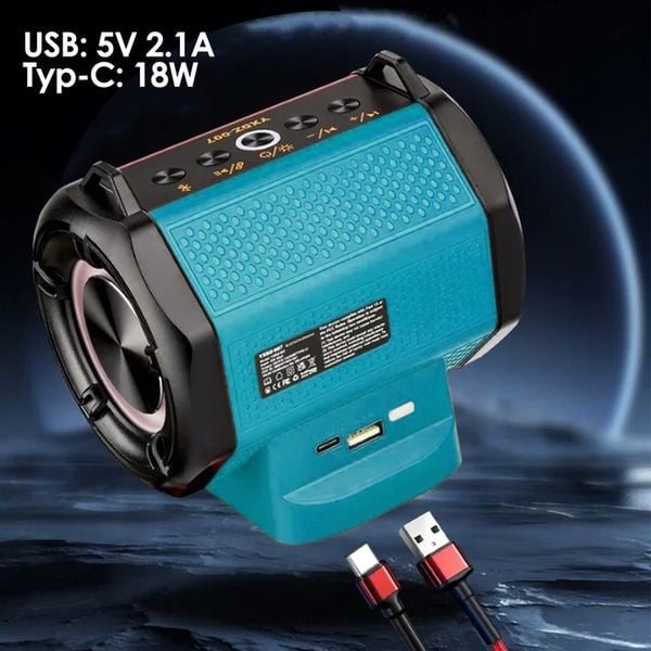 GŁOŚNIK NA BATERIE MAKITA BLUETOOTH AKUMULATOR 18V zdjęcie 3