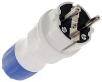 wtyczka prosta 2p+z, 16a extrem uni ip54 szaro-niebieska - e+97-9760