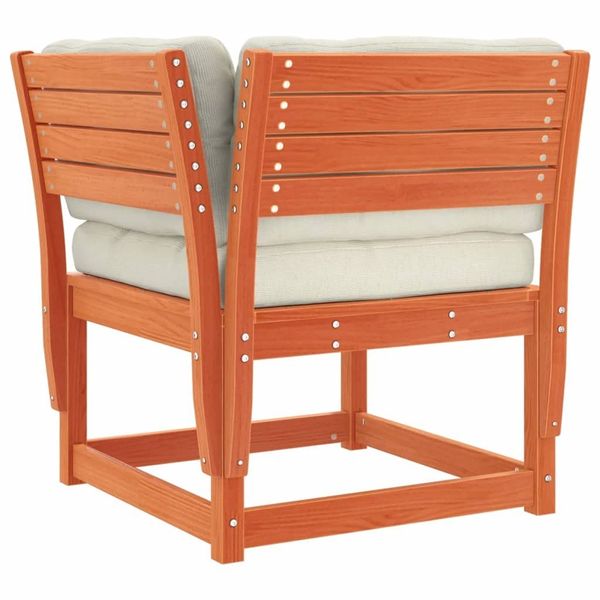 Emaga 5-cz. zestaw mebli ogrodowych z poduszkami, woskowy brąz, sosna zdjęcie 6